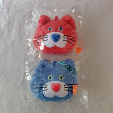 mojojojo 페이스 마스코트 파랑 고양이 빨간 고양이