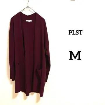 [ PLST ] 롱 기장 가디건 와인 레드 size:M 가을/겨울