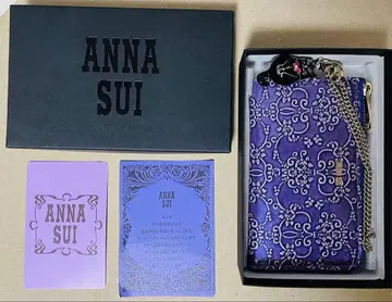 ANNA SUI 보라색 꽃무늬 키케이스