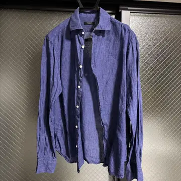 ARCODIO 네이비 린넨 긴팔 셔츠