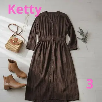케티 Ketty 새상품급 브라운 롱 원피스 고급 청순 엘레강트 세련