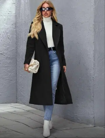 블랙 롱 코트