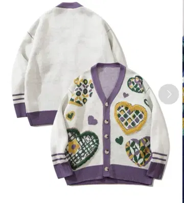 HOOK 하트 디자인 가디건 L 사이즈