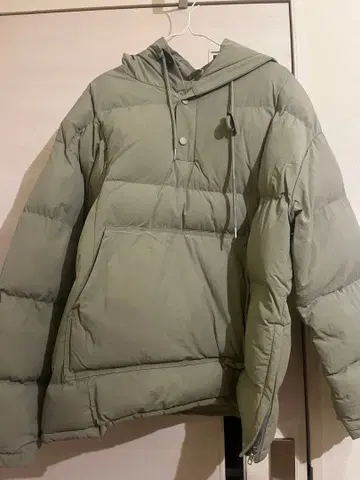 후드티 다운 / 올리브 컬러