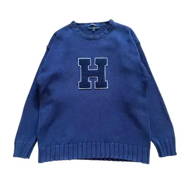 새상품급 90s 빈티지 TOMMY HILFIGER 'H' 로고 니트 M