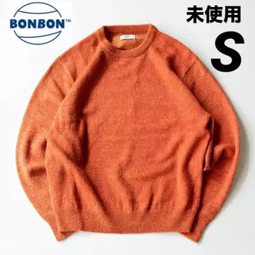 미사용*BONBON 울 멜란지 스웨터 B5124 오렌지 S