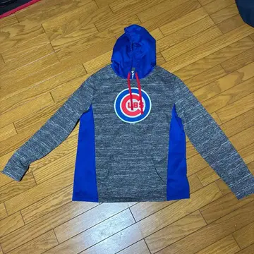 시카고 컵스 후드 부착 후드티 그레이/파랑