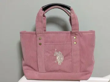 POLO 코듀로이 핑크 토트백
