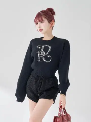 다리치 DR 비쥬 볼륨 리브 니트탑