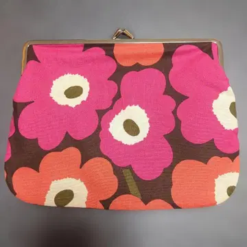 한정판 레어 새상품 마리메꼬 가마구치 꽃무늬 파우치