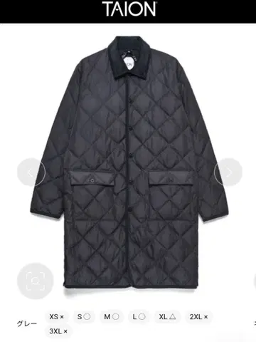 TAION 퀼팅 자켓 L 그레이