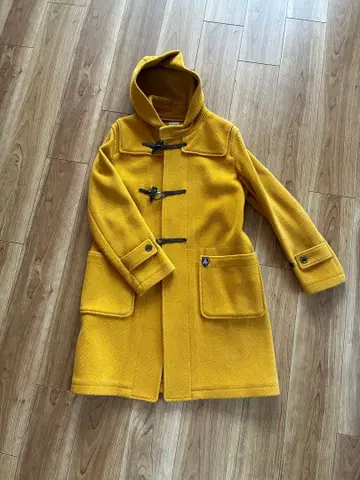 오르치발 머스타드 후드 부착 더플 코트
