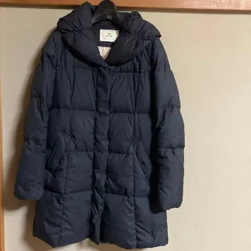 ef-d 후드 부착 다운 자켓 블랙