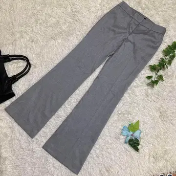 컨디션 최상 아이씨비 플레어 슬랙스 그레이 라메 센터라인 7 S