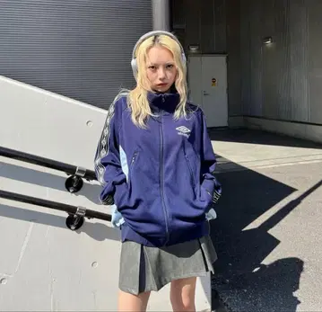 9090 x umbro 트랙 자켓 하프 지퍼