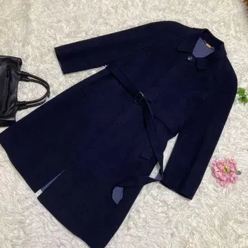 새상품급 더반 스텐카라 코트 네이비 VIRTUOSO 이탈리아제 M 상당