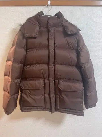 브라운 다운 자켓 퍼 포함