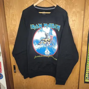 IRON MAIDEN 블랙 맨투맨 2XL