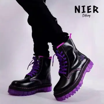 NieR PURPLE x BLACK 부츠