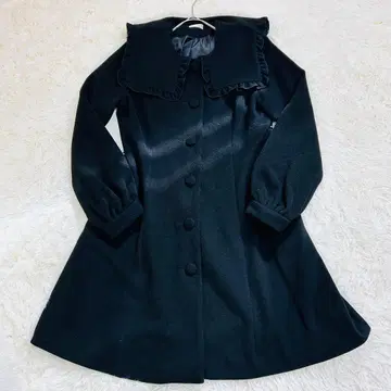 axes 포에틱 프릴 세일러 카라 코트 블랙 블랙M