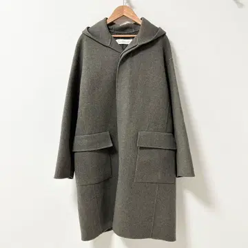 새상품급 GALERIE VIE 라이트 멜톤 후디드 코트 36