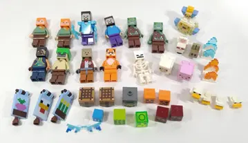 레고 마인크래프트 미니 피규어 11개 정품 부품 토끼 돼지 닭