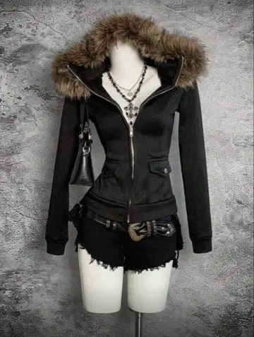 퍼 후디 후드티 y2k 헤이세이 갸루