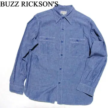 버즈릭슨 블루 샴브레이 워크 셔츠 M BR25995