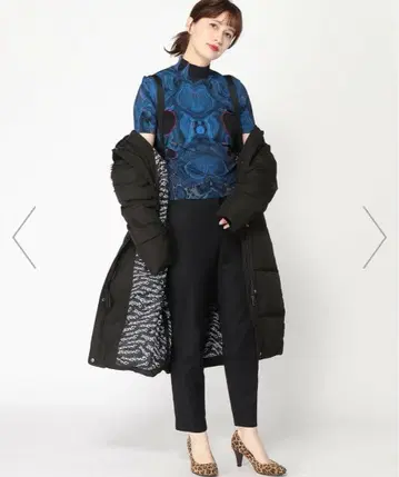 데시구알 벨트 롱 패딩 코트 롱 코트 블랙 다운 코트