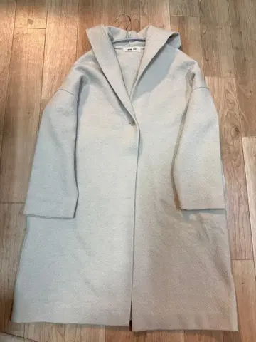 evam eva 프레스 울 후드 코트