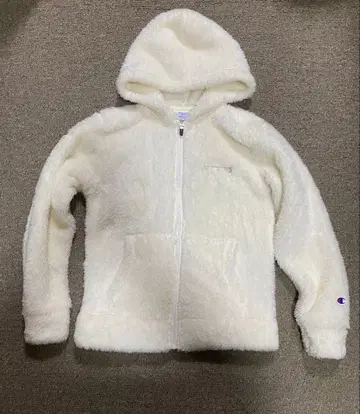 [ 새상품급 ] Champion 플리스 자켓 화이트 복슬복슬