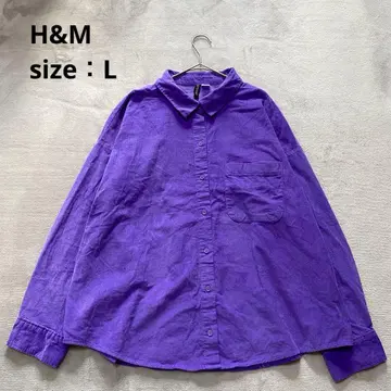 H&M DIVIDED 코듀로이 긴팔 셔츠 [ L ] 빅 사이즈 1478