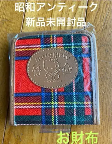쇼와 앤티크 일본제 미개봉 새상품 빨간색 귀여운 헬로키티 지갑
