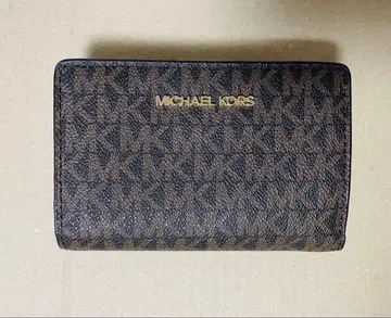 MICHAEL KORS 접이식 지갑 브라운 그린