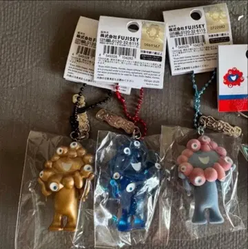 오사카 간사이 박람회 한정판 먀쿠먀쿠 입체 PVC 키링 3색 세트