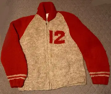 Canadian sweater 카우친 스웨터 니트 바시티 자켓