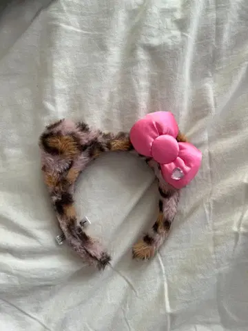 키티 레오파드 무늬 머리띠