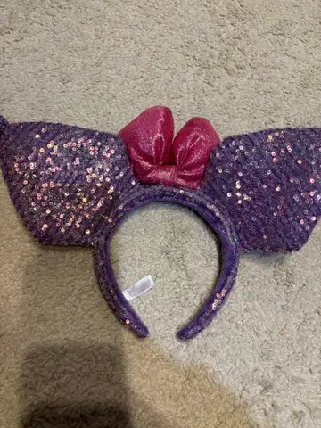 라메 장식 보라색 머리띠 쿠로미