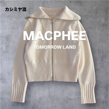 [ 새상품급 ] MACPHEE 라무 캐시미어 집업 가디건 화이트