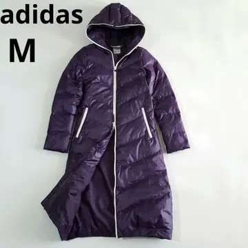 새상품급 아디다스 여성용 다운 롱 코트 벤치 코트 퍼플 M