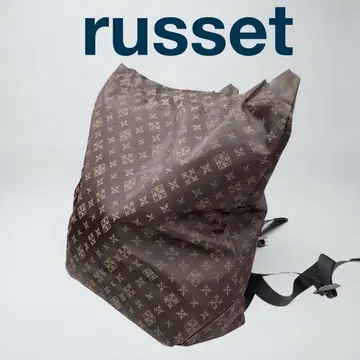 [ 러셋 ] 올 로고 경량 백팩 다크 브라운 계열 [ 러셋 ]