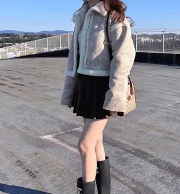 GRL 무스탕 보아 라이더 자켓 [k9332f] 아이보리