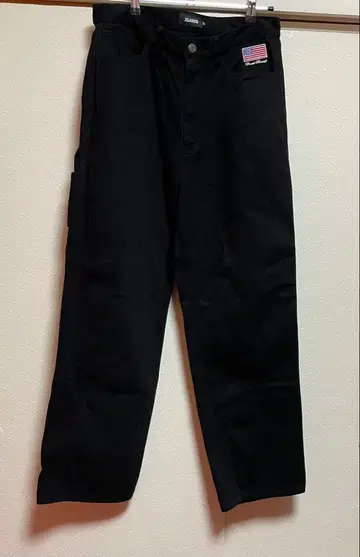 XLARGE 블랙 카고 팬츠 페인터 팬츠 34인치