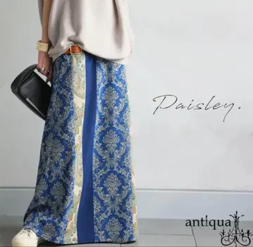[ 새상품급 ] antiqua 안티카 페이즐리 무늬 롱 스커트