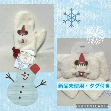 도쿄 디즈니 리조트 크리스마스 릴린린 머플러 미튼