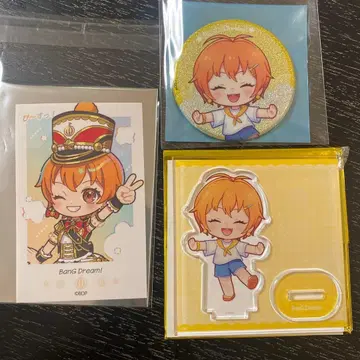 뱅드림 아크릴 스탠드 캔뱃지 스티커 키타자와 하구미