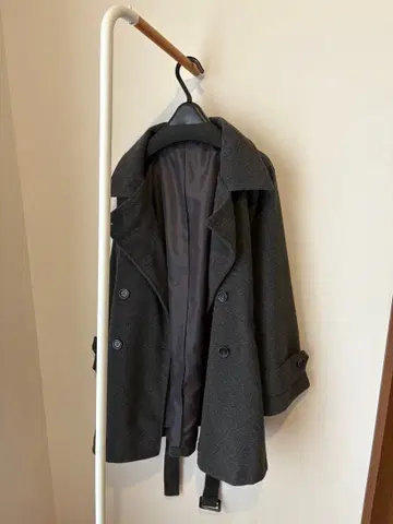 울 혼방 그레이 더블 브레스트 코트 주말 11/21~22 한정 가격