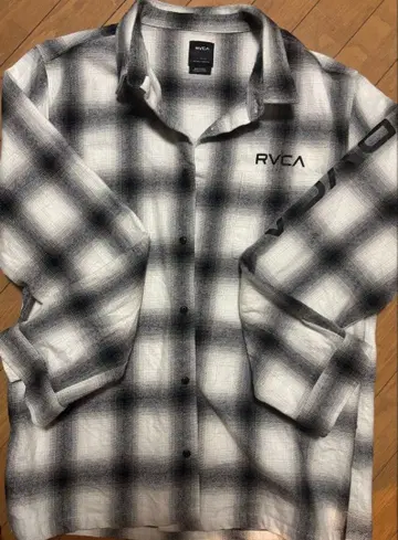 RVCA 긴팔 셔츠 블랙 화이트 체크