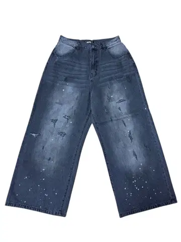 미사용 새상품 kutir 데미지 배기 데님 M 사이즈