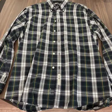 체크 무늬 코튼 플란넬 셔츠 긴팔